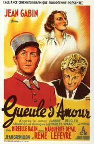 Gueule d'amour movie in Jean Gabin filmography.